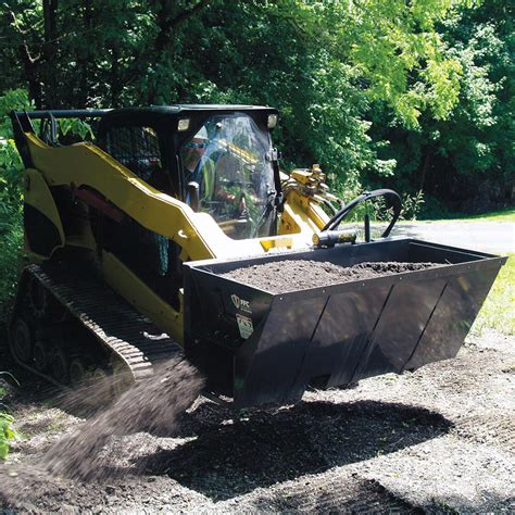 skid steer side discharge bucket|skid steer conveyor bucket.